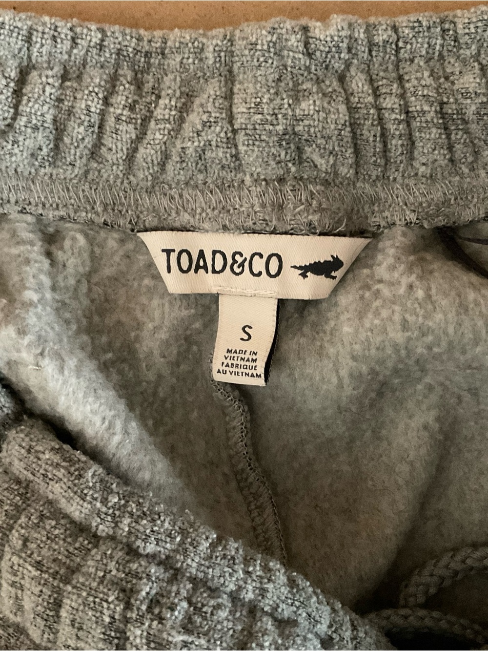 Toad & Co Thick Fleece Sweatpants Gray Small - Picture 3 of 8